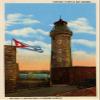 Postcard from Havana Cuba showing the Lighthouse in Morro Castle Poster Print by Curt Teich & Company (18 x 24) view 1