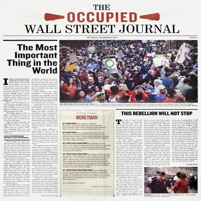 Occupy Wall Street 2011 Nfront Page Of The Second Issue Of The Occupied Wall Street Journal Distributed By Demonstrators At Zuccotti Park In Downtown Manhattan 8 October 2011 Poster Print by (18 x 24