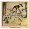 Humorous vintage postcard of dogs A great Dane is much larger that his fellow dog Art by Vincenzo Zito (d2010) Poster Print by Vincenzo Zito (18 x 24) view 1