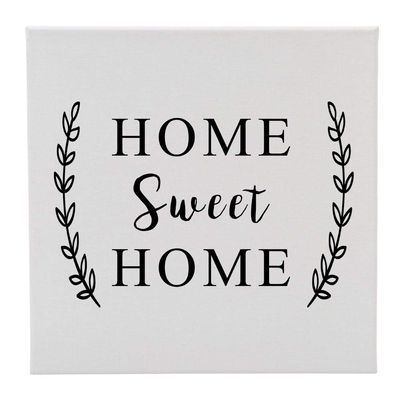 Creative Gifts International CANVAS 12X12 HOME SWEET HOME (WHEAT)