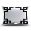 SALLEING Custom Pretty Cute Black and White Greek Key Border Decorative Pillowcase Pillowslip Throw Pillow Case Cover Zippered One Side Printed 12x24 Inches view 1
