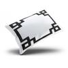 SALLEING Custom Pretty Cute Black and White Greek Key Border Decorative Pillowcase Pillowslip Throw Pillow Case Cover Zippered One Side Printed 12x24 Inches view 3