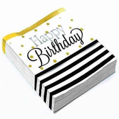 Forum Novelties from the Elegant Happy Birthday-10 X 10" Napkin, Multicolor