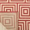SAFAVIEH Washable Rug Outdoor Linden Collection - 4' x 6', Red & Cream, Non-Shedding & Easy to Clean, Ideal for Patio, Backyard, Mudroom (LND173Q) view 4
