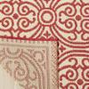 SAFAVIEH Washable Rug Outdoor Linden Collection - 4' x 6', Red & Cream, Non-Shedding & Easy to Clean, Ideal for Patio, Backyard, Mudroom (LND134Q) view 4