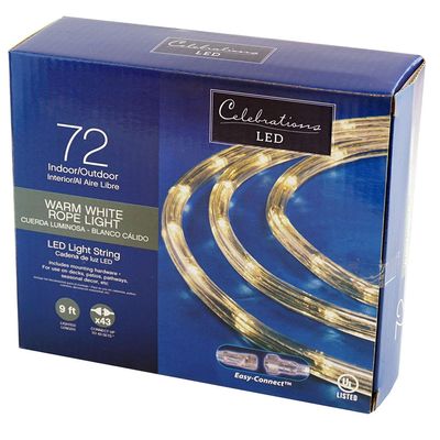 Celebrations LED Rope Light WW 9'