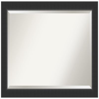 Amanti Art Black Wall Mirror 29x41 Corvino Black Rectangle Bathroom Mirror for Wall Decor Living Room, Large Modern Wood Frame, Hangs Horizonally and Vertically, Bathroom Decor, Beveled Edge