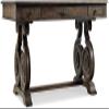 Beaumont Lane Writing Home Office Desk, Walnut Brown Finish, 66 in Wide Hardwood Solids with Veneers, Drop-Front Center Drawer, Multiple Storage Drawers, Durable Design for Office or Study Room view 1