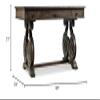 Beaumont Lane Writing Home Office Desk, Walnut Brown Finish, 66 in Wide Hardwood Solids with Veneers, Drop-Front Center Drawer, Multiple Storage Drawers, Durable Design for Office or Study Room view 3