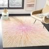 SAFAVIEH Evoke Collection 5'1" x 7'6" Fuchsia/Cream EVK228R Abstract Burst Non-Shedding Living Room Bedroom Area Rug view 1