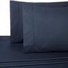 4 PCs Bed Sheet Set 400 TC 100% Pure Cotton Super Soft Long Staple, Italian Finish Fitted Sheet fits Upto 15 deep Pocket Mattress Twin XL, Navy Blue Solid view 4