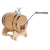 5 Liter Whiskey Barrel Dispenser Whiskey Barrel Dispenser for Serving Table Home Accent Display Storage of Spirits, Liquors, Whiskey (White) view 3
