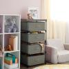 Juvale 4-Tier Dresser for Bedroom - 16.5 in x 13 in x 33 in, Light Gray Fabric, 4 Drawers - Narrow Closet Storage Drawers & Organizer - Steel Frame & Easy Assembly view 4