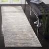 SAFAVIEH Meadow Collection 2'7" x 8' Grey Gold MDW179D Modern Abstract Runner Rug view 1