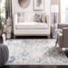 SAFAVIEH Area Rug 8x10 - Madison Collection - Large - Ivory & Aqua, Boho Chic Distressed Design, Non-Shedding & Easy Cleaning, Ideal for Living Room, Bedroom, Office, Dining Space (MAD611A) view 4