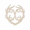 12" Antler Monogram Cutout Unfinished Wood Unpainted Initial X (Sizes 12"-30") view 1