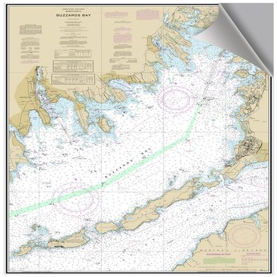 Buzzards Bay, MA Decorative Nautical Chart