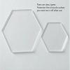 Clear Acrylic Laser Cut Hexagon Sheet, Hexagon Place Cards for Table Numbers, Guest Name, Food Signs and Special Event Decoration and DIY Accessory (3.0") view 2