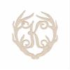 12" Antler Monogram Cutout Unfinished Wood Unpainted Initial K (Sizes 12"-30") view 1