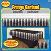 Forum Novelties Tinsel Fringe Garland, 20 feet x 15 inches, Silver/Black view 1