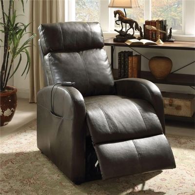 BOWERY HILL Power Lift Recliner in Dark Gray