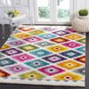 SAFAVIEH Area Rug 8x10 - Fiesta Shag Collection - Large - Cream & Multi, Modern Design, Non-Shedding & Easy Cleaning, Ideal for Living Room, Bedroom, Dining Space (FSG374A) view 1