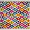 SAFAVIEH Area Rug 8x10 - Fiesta Shag Collection - Large - Cream & Multi, Modern Design, Non-Shedding & Easy Cleaning, Ideal for Living Room, Bedroom, Dining Space (FSG374A) view 3