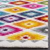 SAFAVIEH Area Rug 8x10 - Fiesta Shag Collection - Large - Cream & Multi, Modern Design, Non-Shedding & Easy Cleaning, Ideal for Living Room, Bedroom, Dining Space (FSG374A) view 4