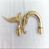 PIRU Vintage Brass Walking Stick Designer Handles Combo Eagle and Elephant Head view 1