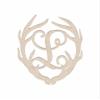 12" Antler Monogram Cutout Unfinished Wood Unpainted Initial L (Sizes 12"-30") view 1