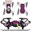 Skin Decal Wrap 2 Pack Compatible with DJI Ryze Tello Pink Zebra Skull Drone NOT Included view 2
