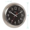 Equity 11 in. Brushed Titanium Silent Quartz Wall Clock view 4