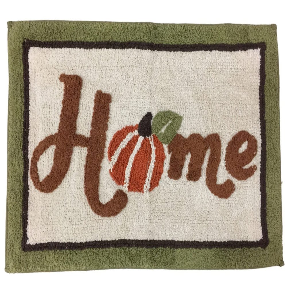 Autumn Rug with Harvest Home Sentiments 20x30 Cotton Bath Mat