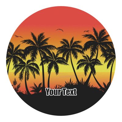 RNK Shops Personalized Tropical Sunset Round Decal - Medium