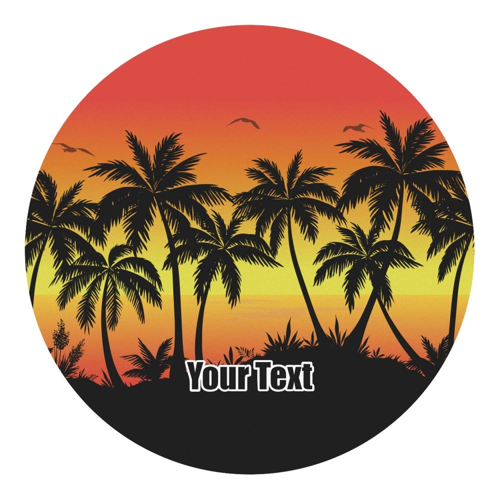 RNK Shops Personalized Tropical Sunset Round Decal - Medium