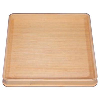 Fukui Craft 5-139-4 Obon 5-139-4 Tray, Wooden Square Bon, Clear Finish, Beige, 10.4 x 10.4 x 1.3 inches (26.4 x 26.4 x 3.2 cm), Wood Products