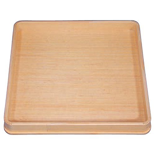 Fukui Craft 5-139-4 Obon 5-139-4 Tray, Wooden Square Bon, Clear Finish, Beige, 10.4 x 10.4 x 1.3 inches (26.4 x 26.4 x 3.2 cm), Wood Products