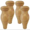 Highland Manor Wood Products Crenshaw Bun Foot - 4 1/2" Tall x 3 3/8" Wide (Red Oak) (Set of 4) view 1
