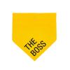 The Boss On Yellow Cotton Bandana - Small/Medium view 1