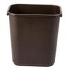 TableTop King 2818BN 28 Qt. / 7 Gallon Brown Rectangular Wastebasket view 1