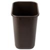 TableTop King 2818BN 28 Qt. / 7 Gallon Brown Rectangular Wastebasket view 2