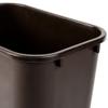 TableTop King 2818BN 28 Qt. / 7 Gallon Brown Rectangular Wastebasket view 3