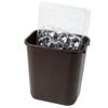 TableTop King 2818BN 28 Qt. / 7 Gallon Brown Rectangular Wastebasket view 4