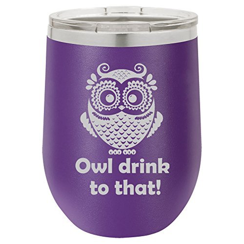 12 oz Double Wall Vacuum Insulated Stainless Steel Stemless Wine Tumbler Glass Coffee Travel Mug With Lid Horoscope Constellation (Purple) (Scorpio)
