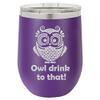12 oz Double Wall Vacuum Insulated Stainless Steel Stemless Wine Tumbler Glass Coffee Travel Mug With Lid Horoscope Constellation (Purple) (Scorpio) view 1