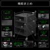 Bauhutte BHS-380G-BK Game Console Storage Rack, Slider Type, Black, 15.6 x 14.6 x 24.2 inches (39.5 x 37 x 61.5 cm) view 2