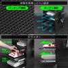 Bauhutte BHS-380G-BK Game Console Storage Rack, Slider Type, Black, 15.6 x 14.6 x 24.2 inches (39.5 x 37 x 61.5 cm) view 4