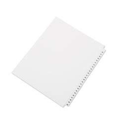 AbilityOne - Legal Divider Numerical Tabs, 26-50, Clear, White 7530-01-407-2248