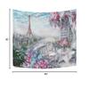 ALAZA Tapestry Wall Hanging Throw Polyester Home Decor, Eiffel Tower And Flower Painting Wall Decorations for Living Room Bedroom Apartment Dorm Bedspread 80 X 60 inch view 4