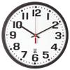 AbilityOne - NSN5573148 - Self-Set Wall Clock Plastic Slimline Frame - 12.75 in Diameter - Black Case/White Face view 1